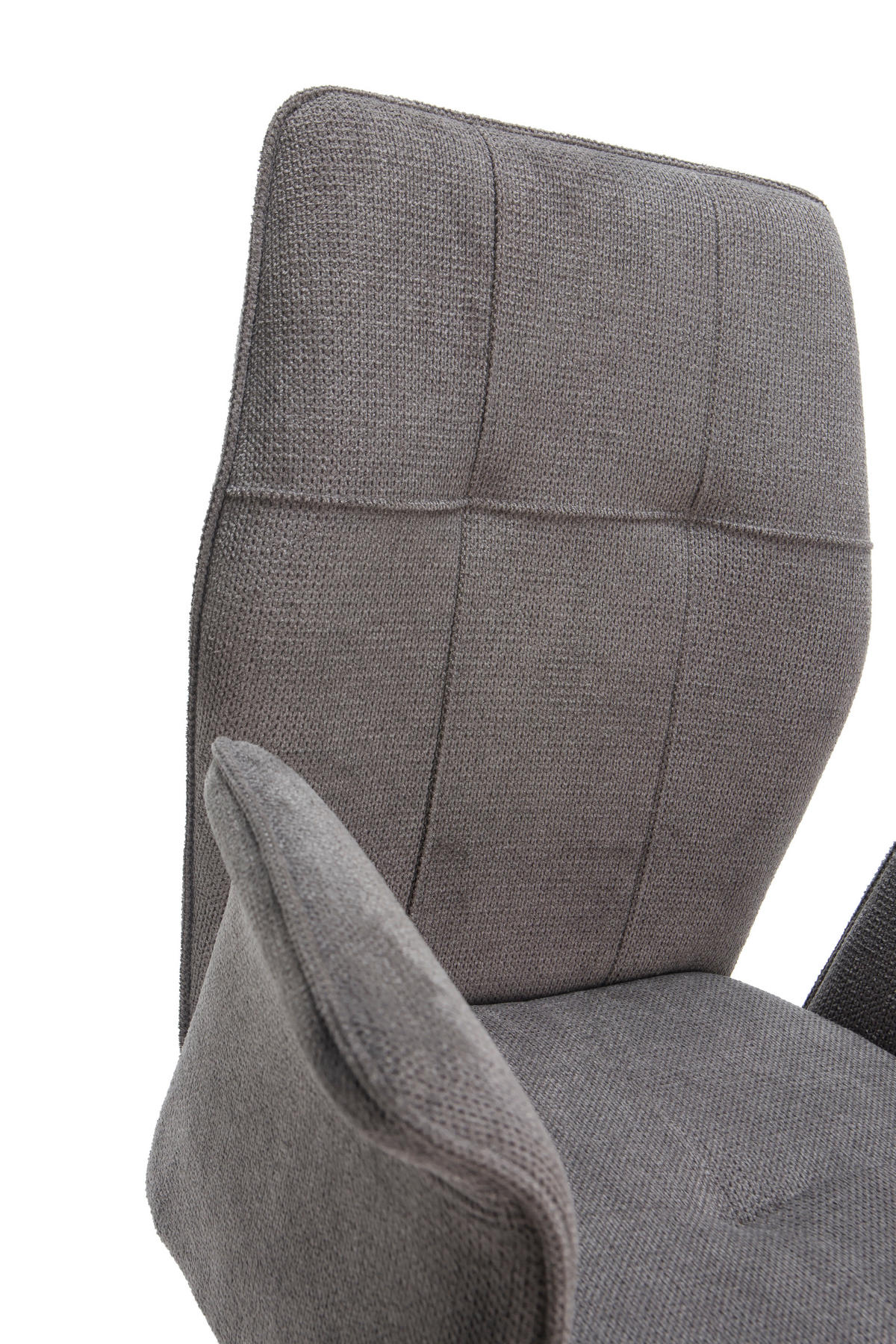 SESSEL (Set aus 2) aus stoff mit schwarzen metallbeinen - mery 62/60/47 cm - Grau, Textil (60/47/62cm) - Calicosy