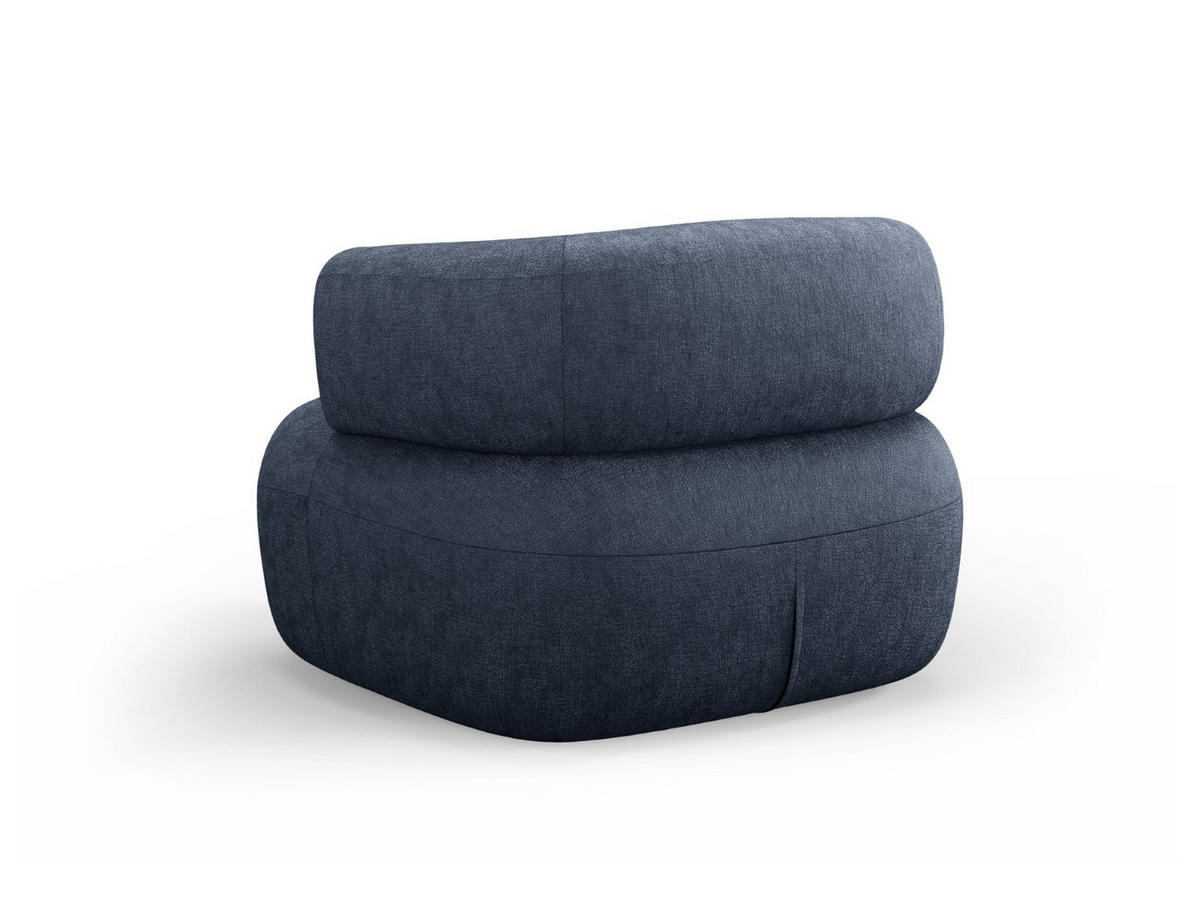 SESSEL Jenny aus Chenille-Stoff dunkelblau - Dunkelblau, Textil (88/73/90cm) - Micadoni