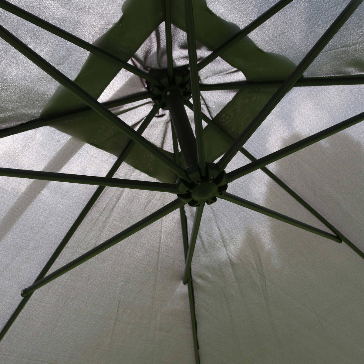 SONNENSCHIRM 3x3m Aluminium, Grau - Grau, Metall (300/300cm) - Oviala