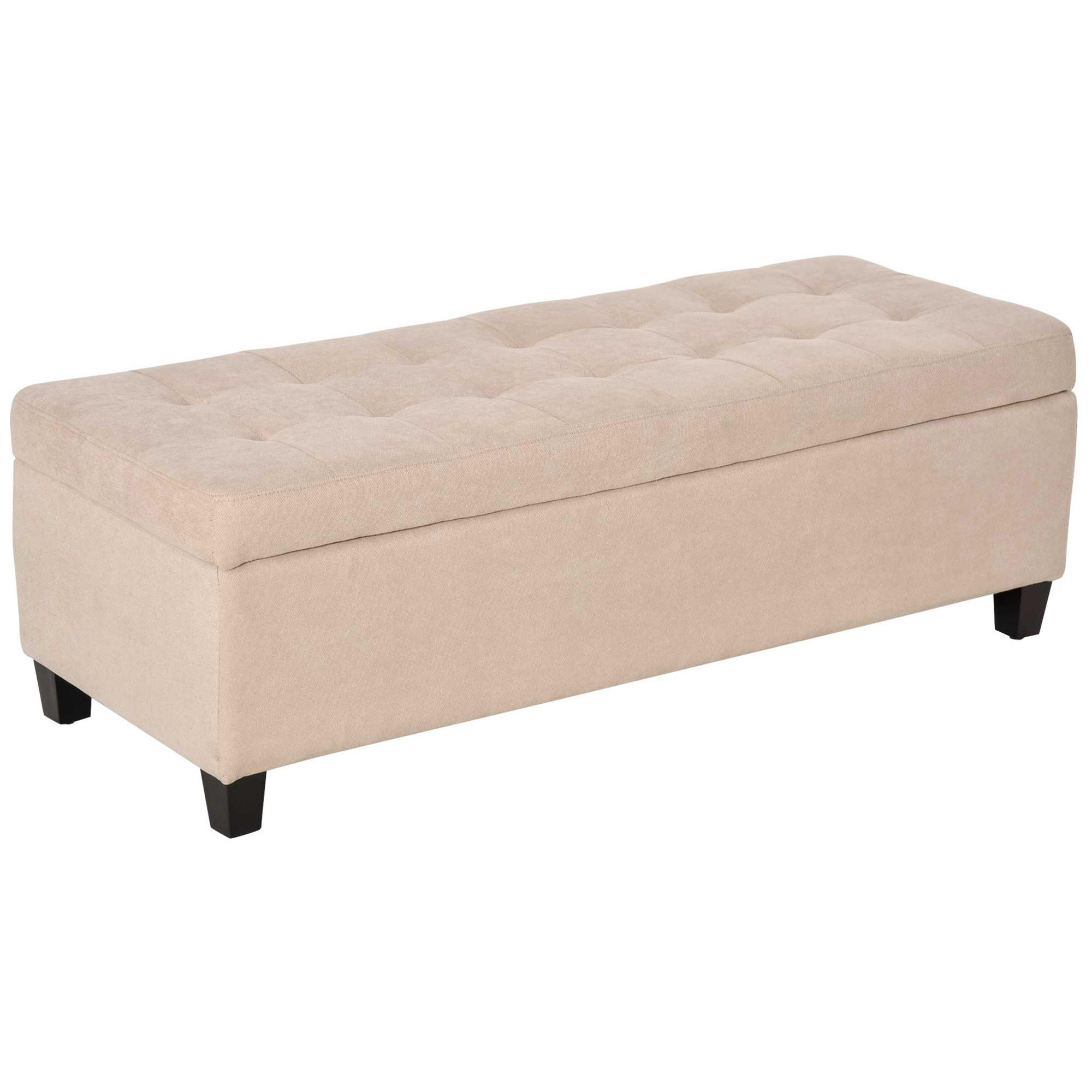 SITZBANK, Beige, Leinenimitat(100% Polyester), Schaumstoff - Beige, Kunststoff (49/41.5/125cm) - HOMCOM