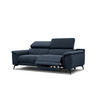 RELAXSOFA FIERO 3-Sitzer mit 1 Relaxfunktion, dunkelblau - Schwarz/Dunkelblau, Holzwerkstoff/Textil (212/82/103cm) - Courtois Laville