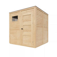 GARTENHAUS Holz 4,20 m², 208/216/202 cm, mit imprägniertem Boden, M325F2+M325G - Beige, Holz (208/216/202cm) - Timbela