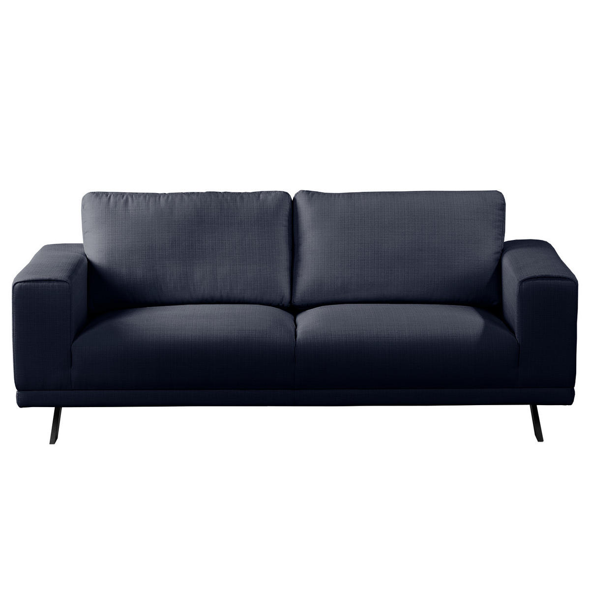 2-SITZER SOFA - Strukturstoff - Dunkelblau, Textil (196/81/89cm) - home24