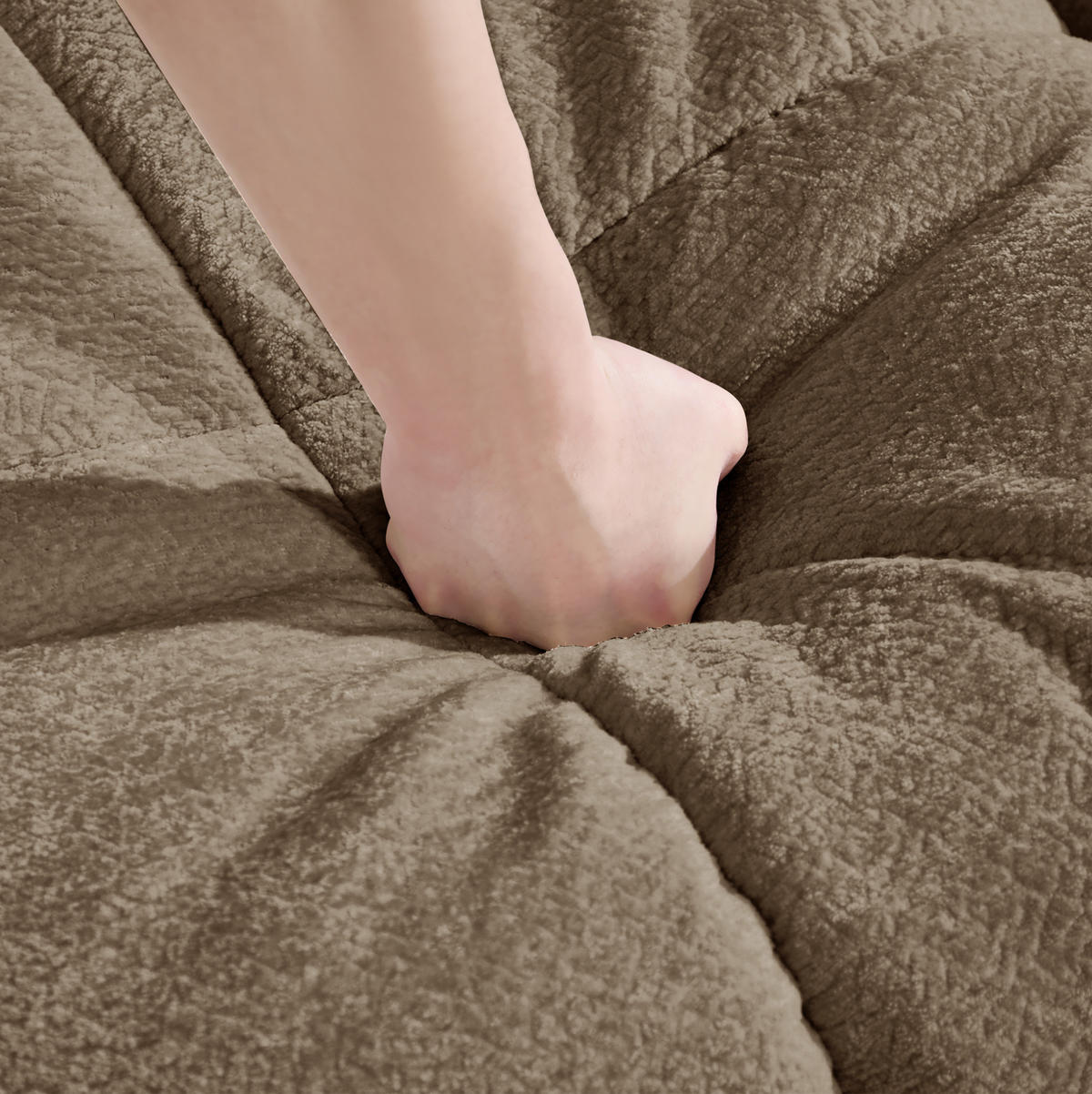SOFA 2-Sitzer aus Chenille Braun - Braun, Holz (149/90/190.1cm) - Meubliv