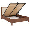 MASSIVHOLZBETT Modena mit Lattenrost und Bettkasten, Buche - lackiert, Nussbaumfarbe/Ecru, 160x200 - Ecru/Walnussfarben, Holz/Buchenholz (160/200cm) - Visby