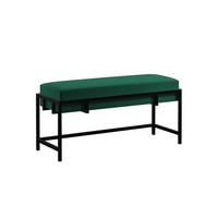 POLSTERBANK LAMO 80 cm Grün, Schwarzes Gestell - Schwarz/Grün, Textil/Metall (80/45/35cm) - Bettso