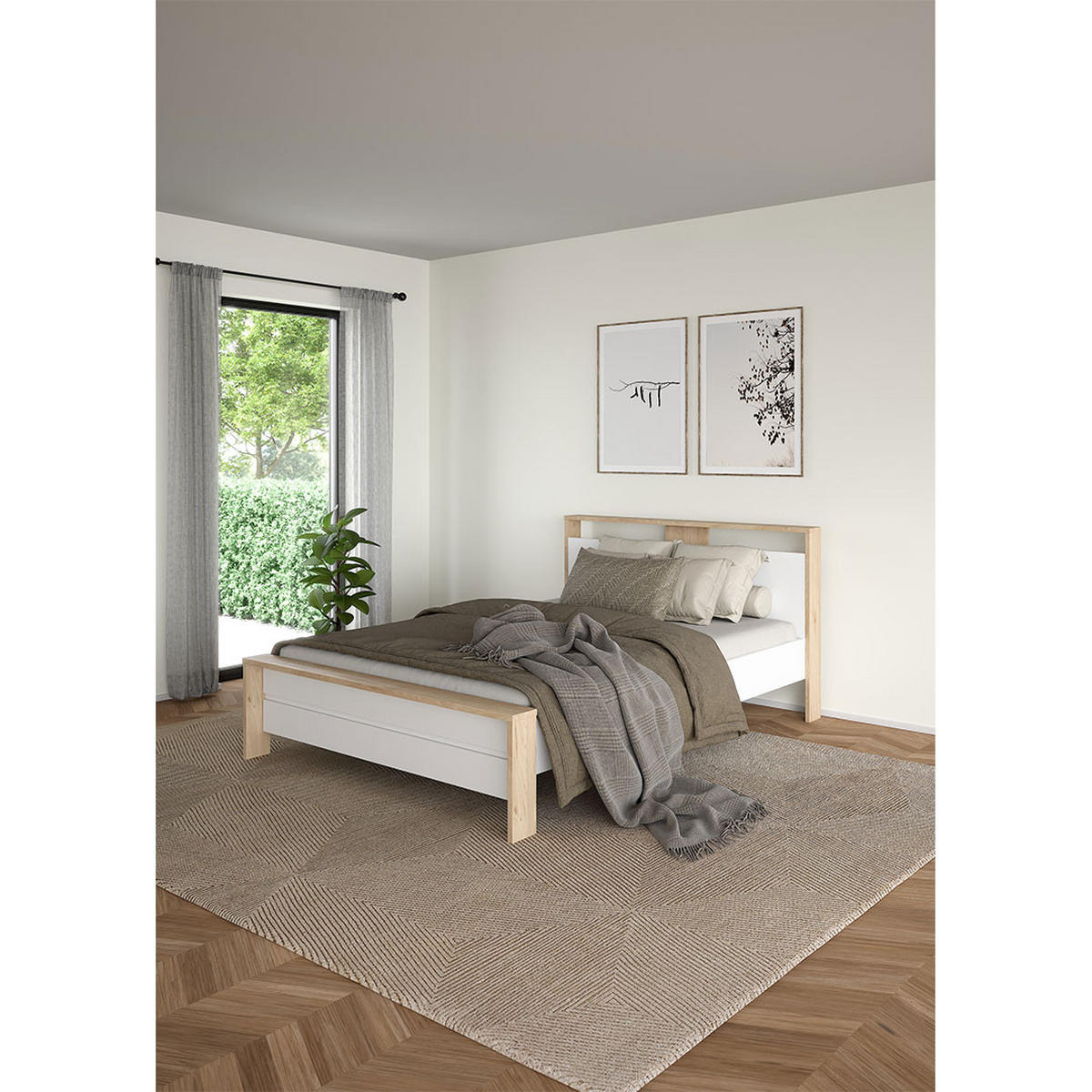 BETT, Next, Weiß, Holzwerkstoff, 151 x 225 x 93 cm - Weiß, Holzwerkstoff (140/200cm) - ebuy24