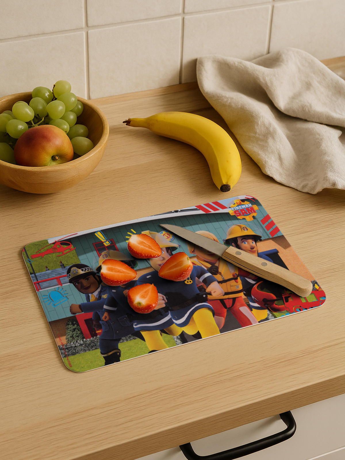 BRETTCHEN Feuerwehrmann Sam Mehrfarbig 14,5 x 23,5 cm - Multicolor, Kunststoff (14.5/23.5cm) - Chiemsee