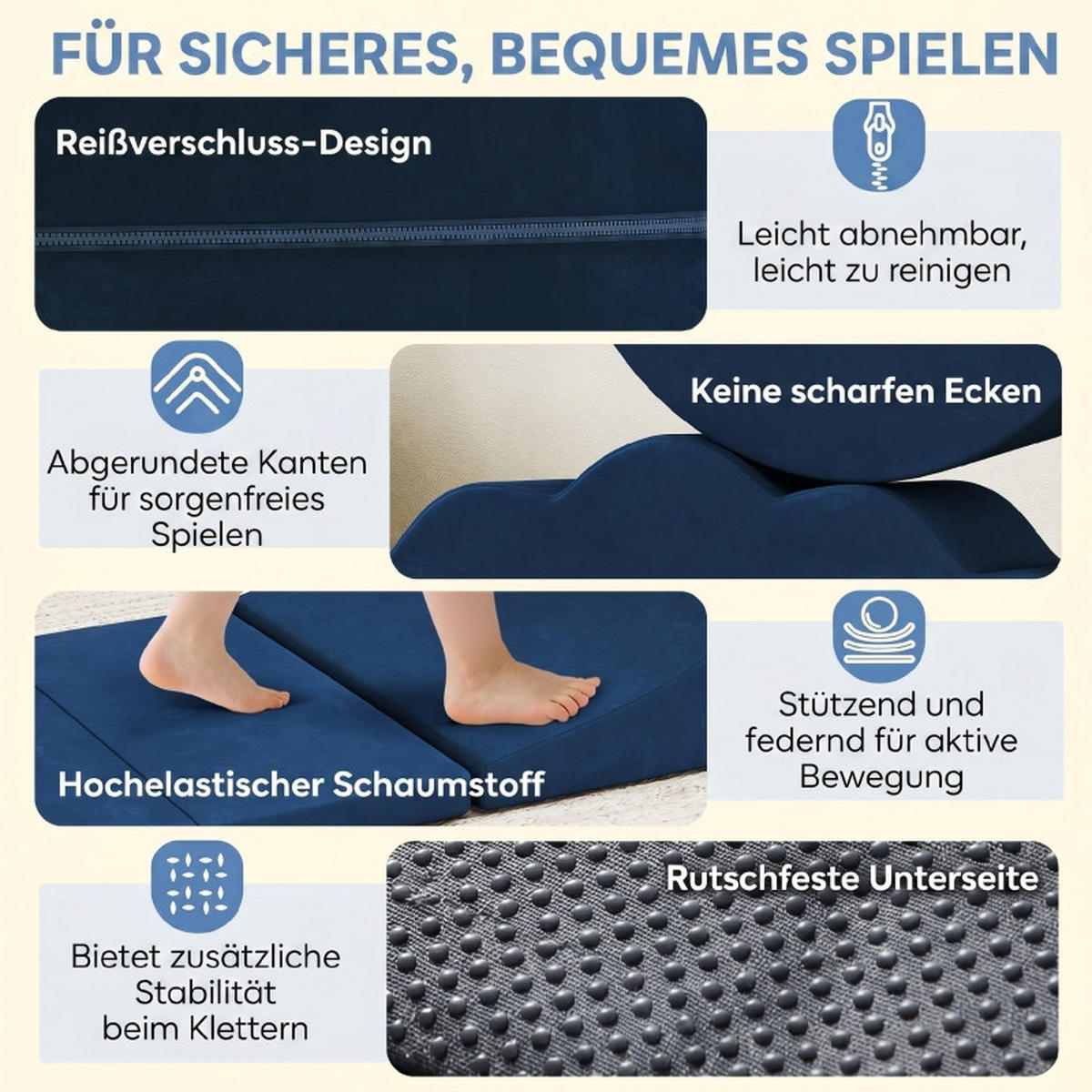 KONSTRUKTIONSSPIELZEUG Bausteine Blau - Blau, Kunststoff (40/25/50cm) - Korfee