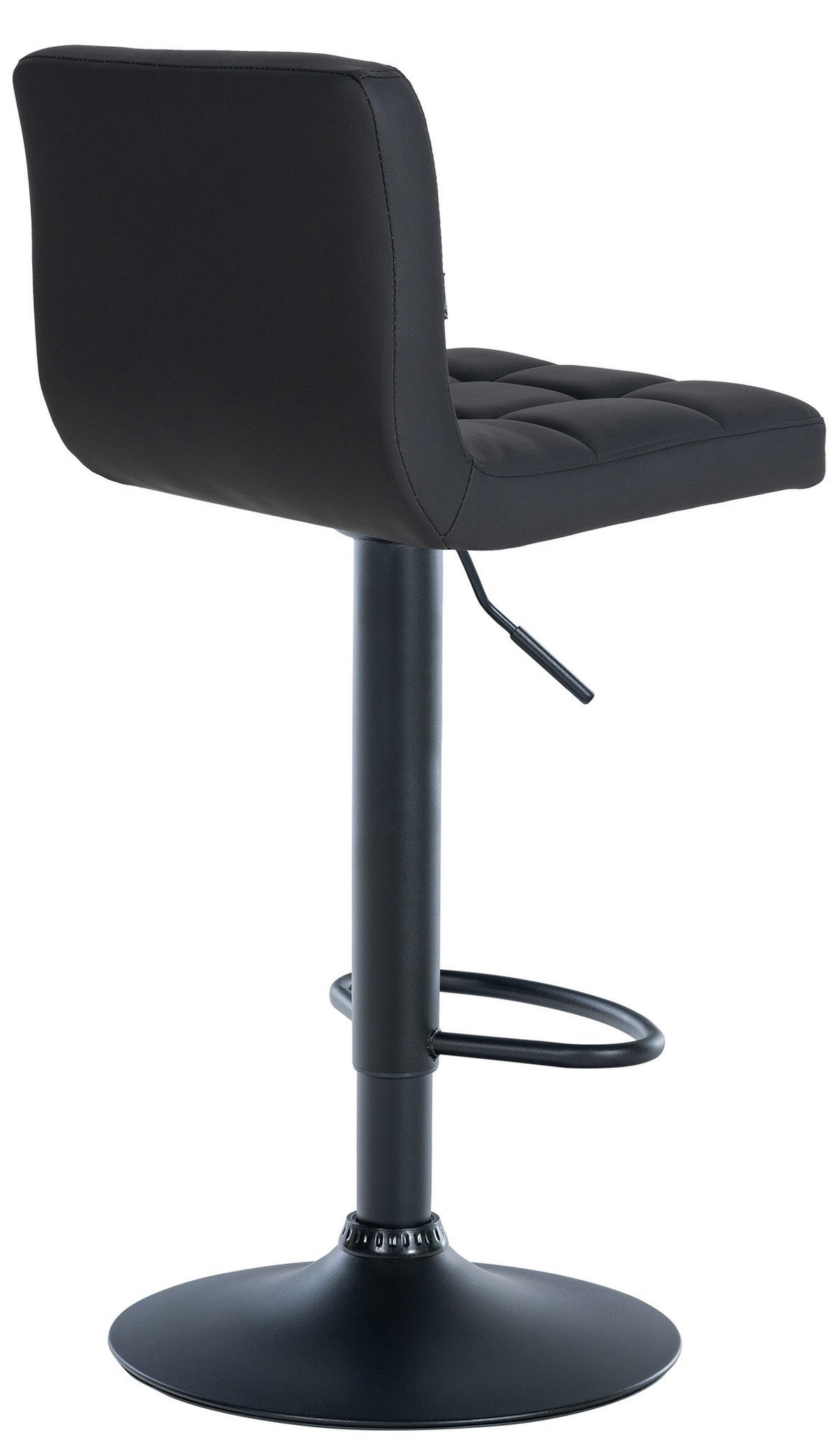 BARHOCKER 2er Set Lederlook schwarz - Schwarz, Textil/Metall (40/85/40cm) - CLP