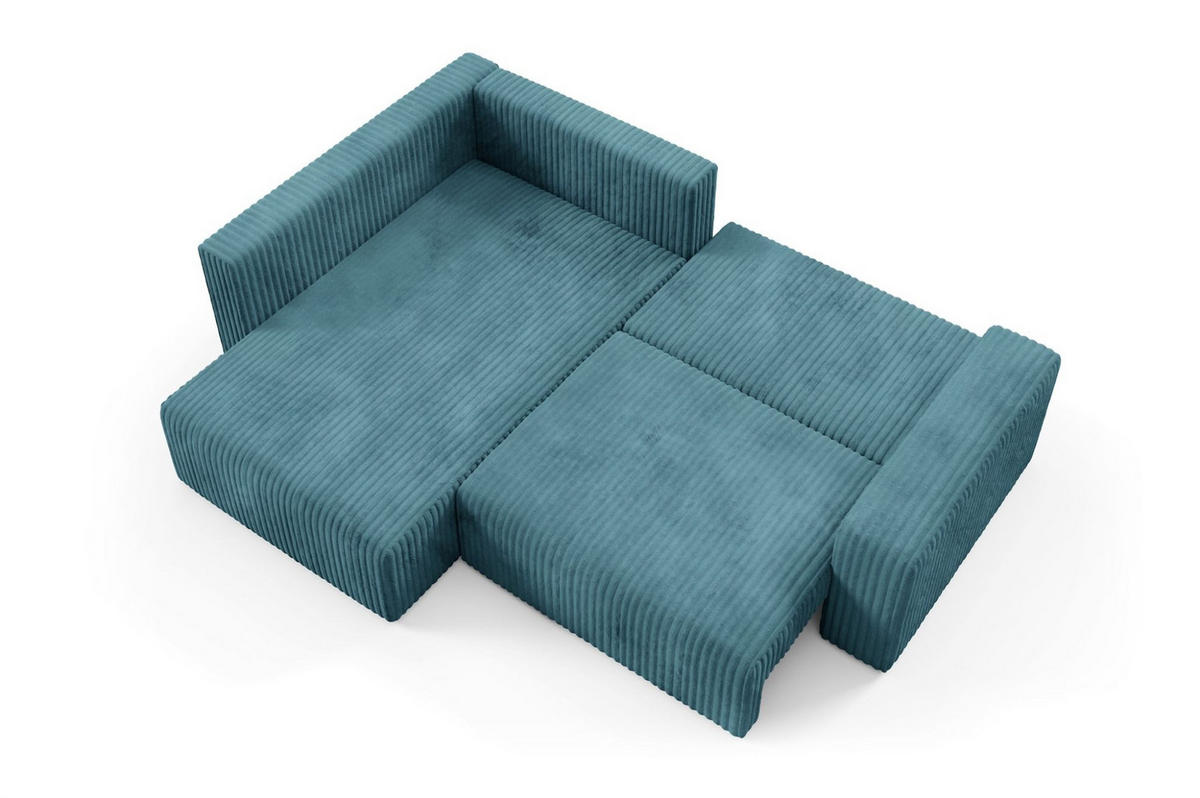 ECKSOFA Natalia Xl - Blau, Holzwerkstoff/Textil (182/245cm) - Fun Möbel