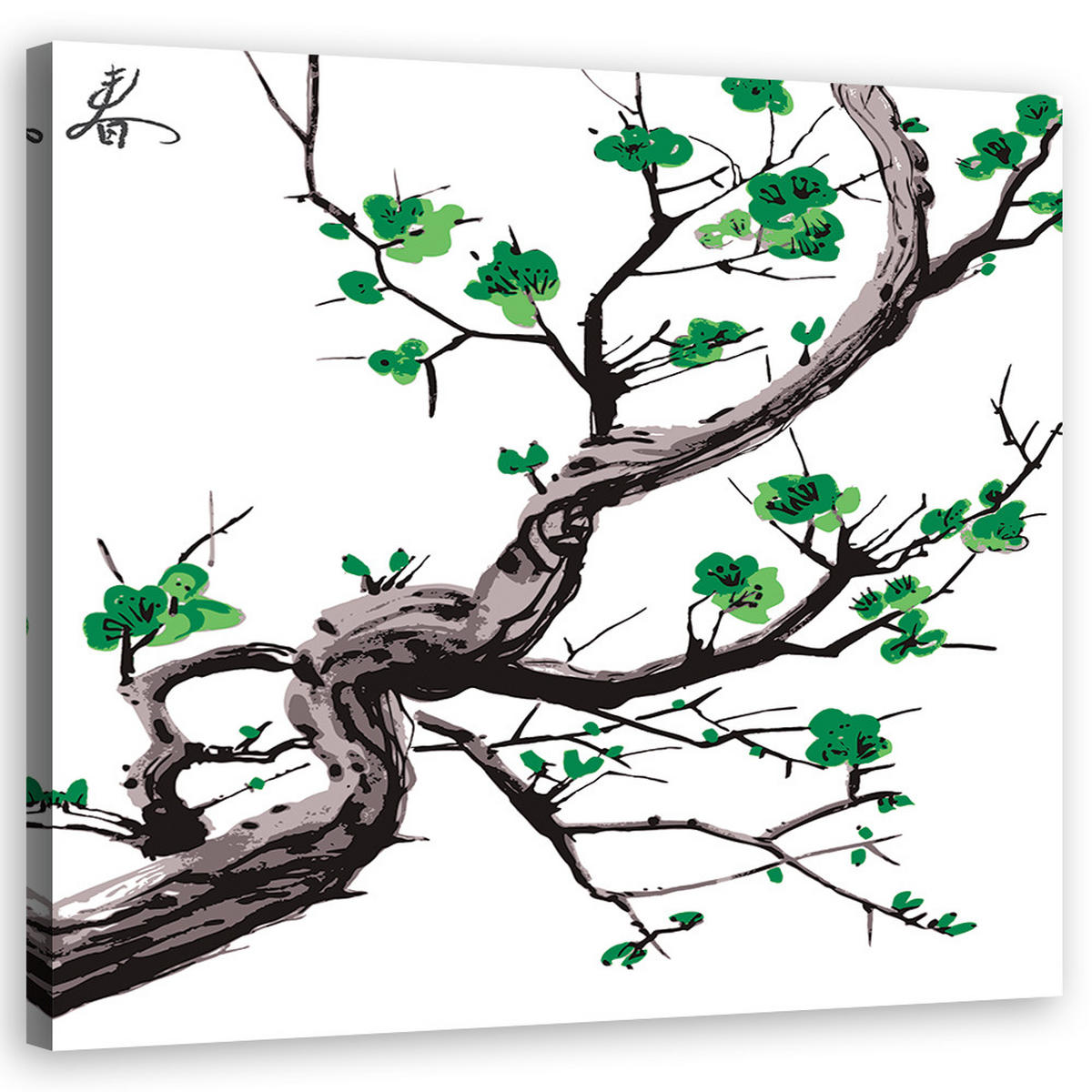 LEINWANDBILD, Natur - Grün 50x50cm - Weiß, Textil (50/50cm) - Feeby