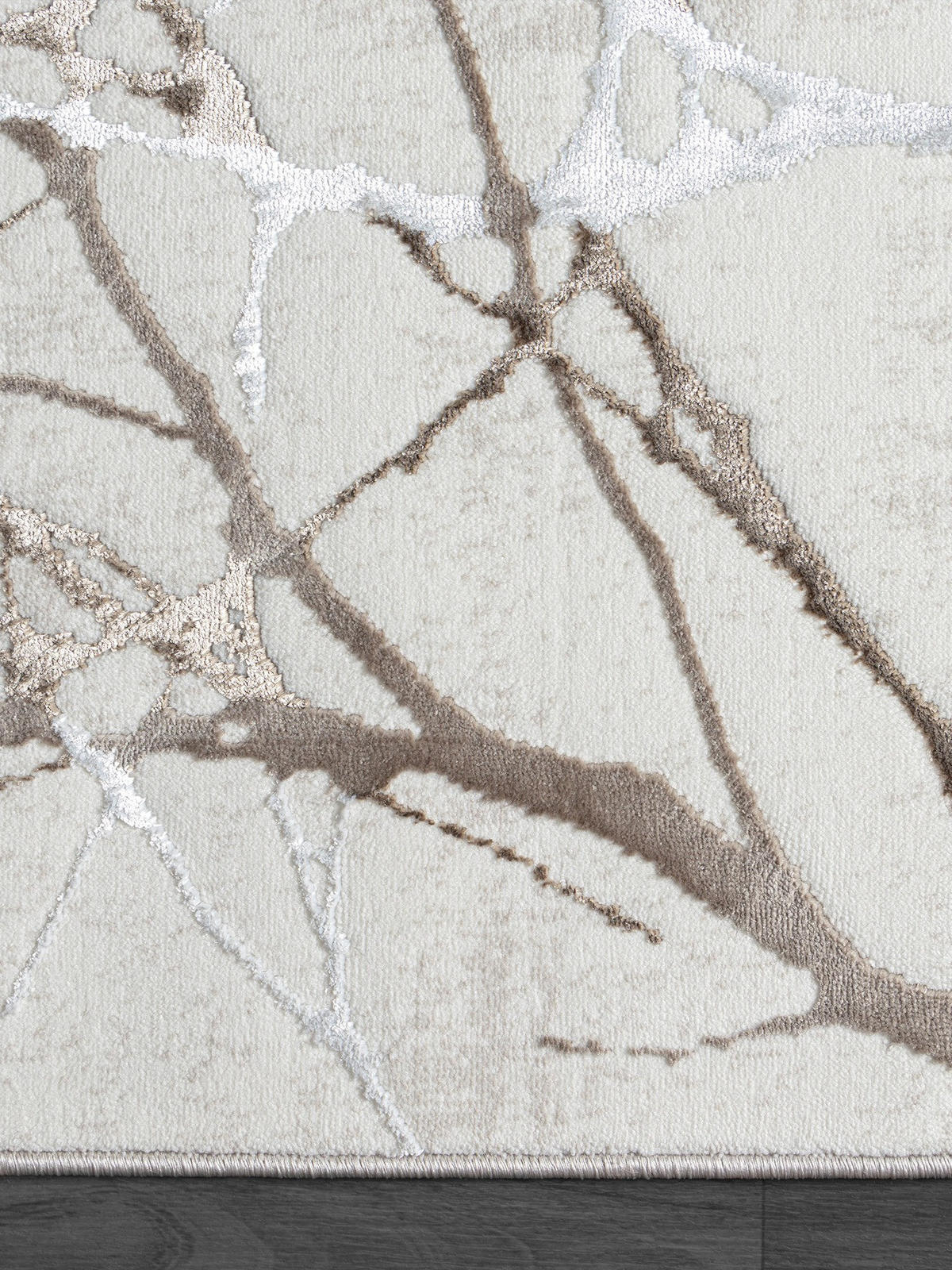KURZFLORTEPPICH Abstrakt KAVALA Polyester Creme 160 x 230 cm - Beige, Textil (160/230cm) - KADIMA DESIGN