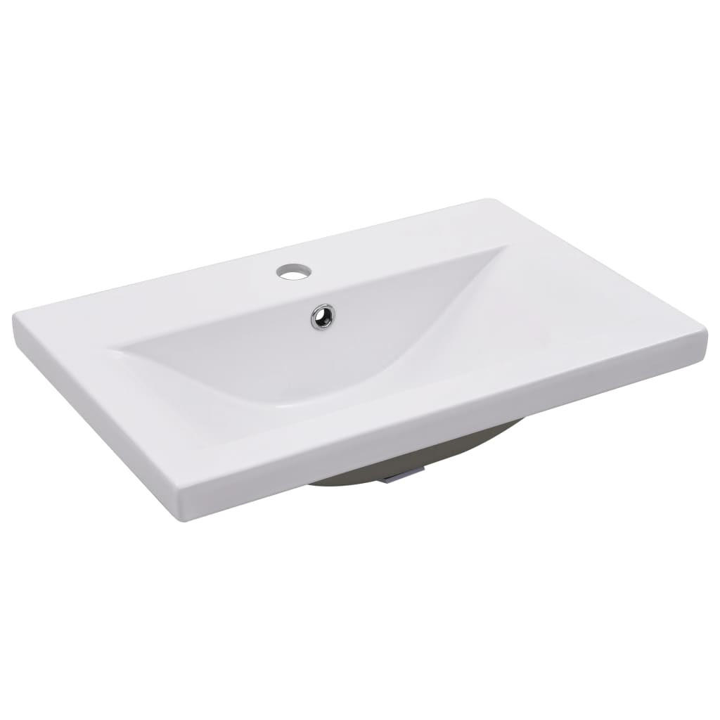 vidaXL Waschbecken Weiß 61x18.5x39.5 cm