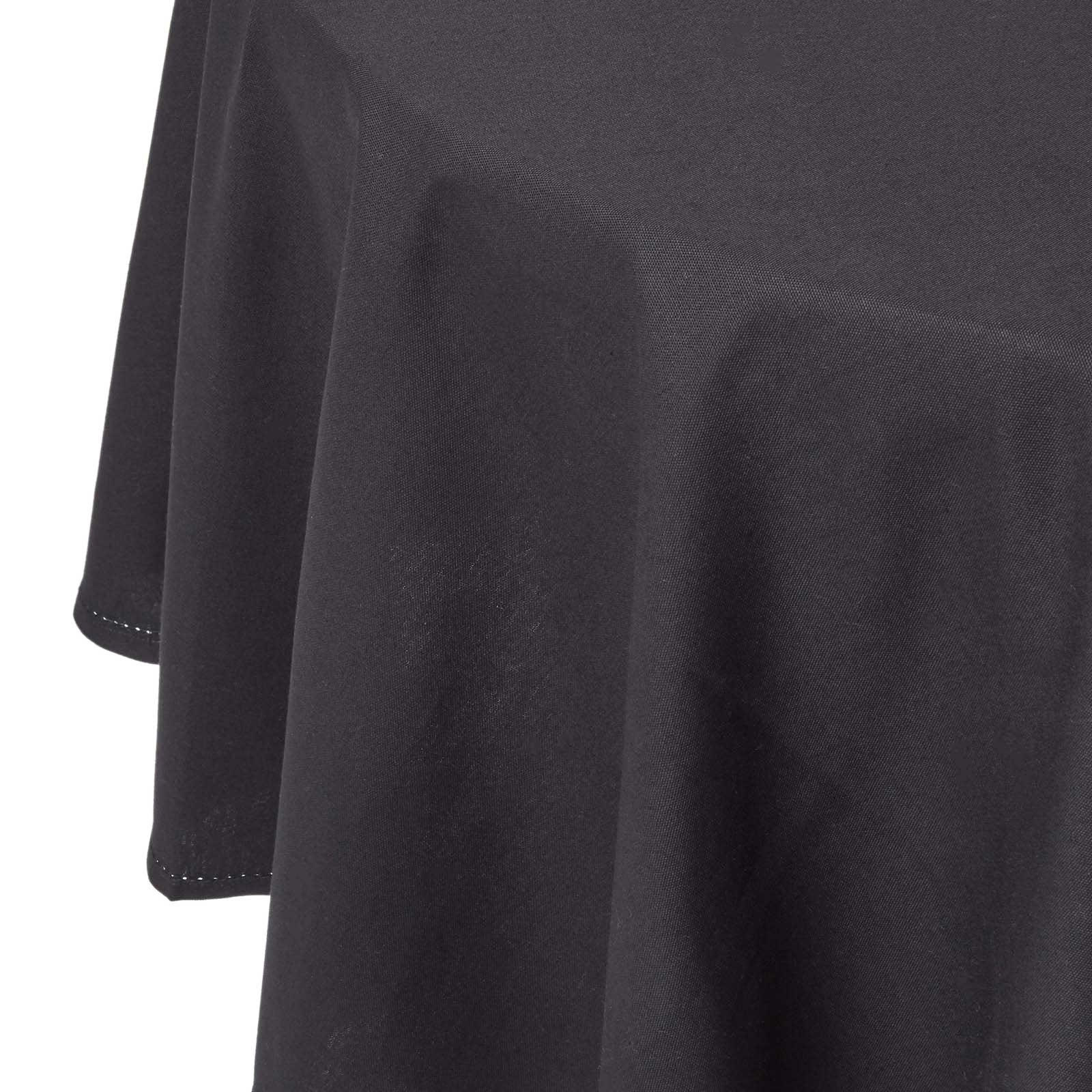 TISCHDECKE schwarz rund 178 cm, 100% Baumwolle - Schwarz, Textil (178/178cm) - Homescapes