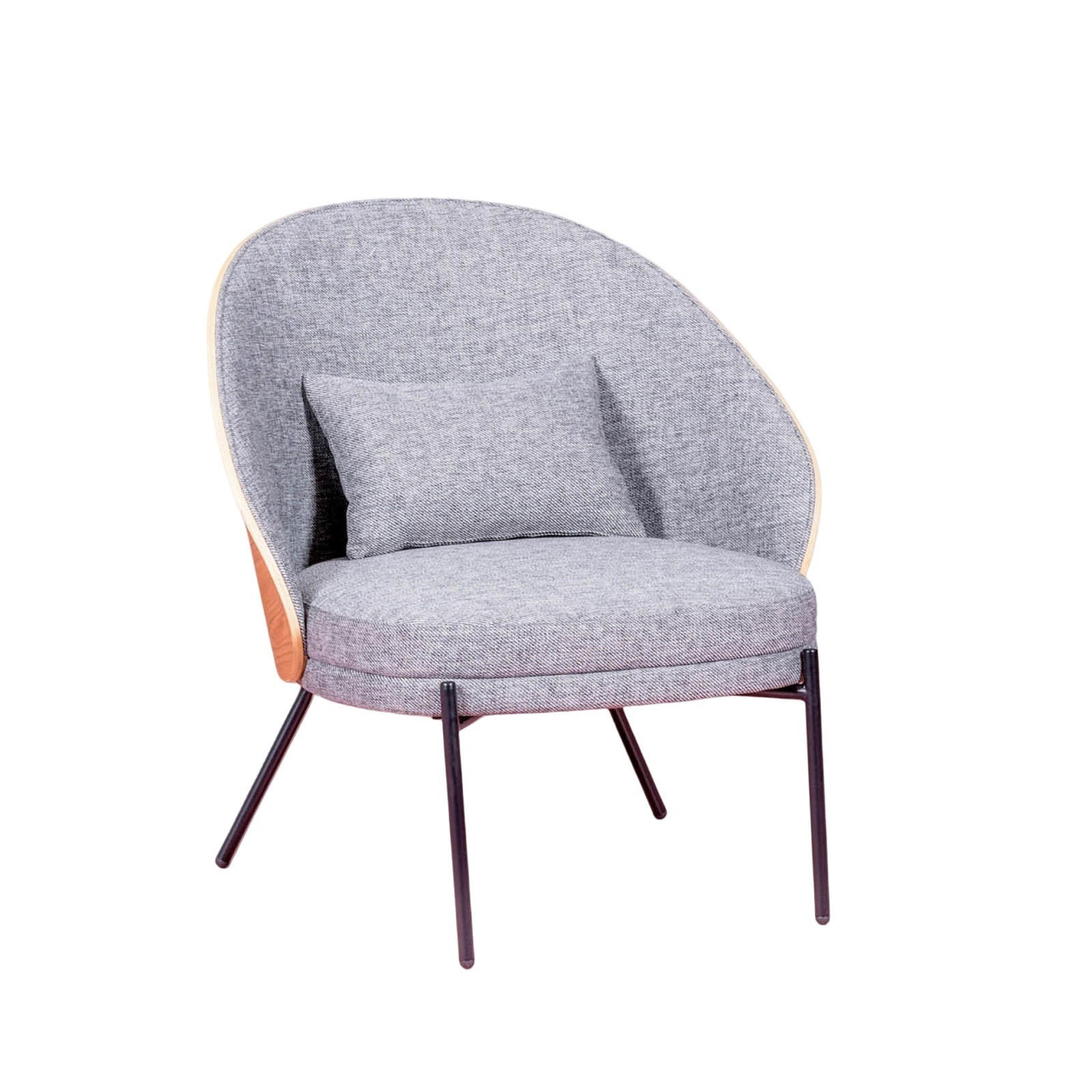 SESSEL Baumwolle Grau - Grau, Holz (78/81/59cm) - Nest Dream