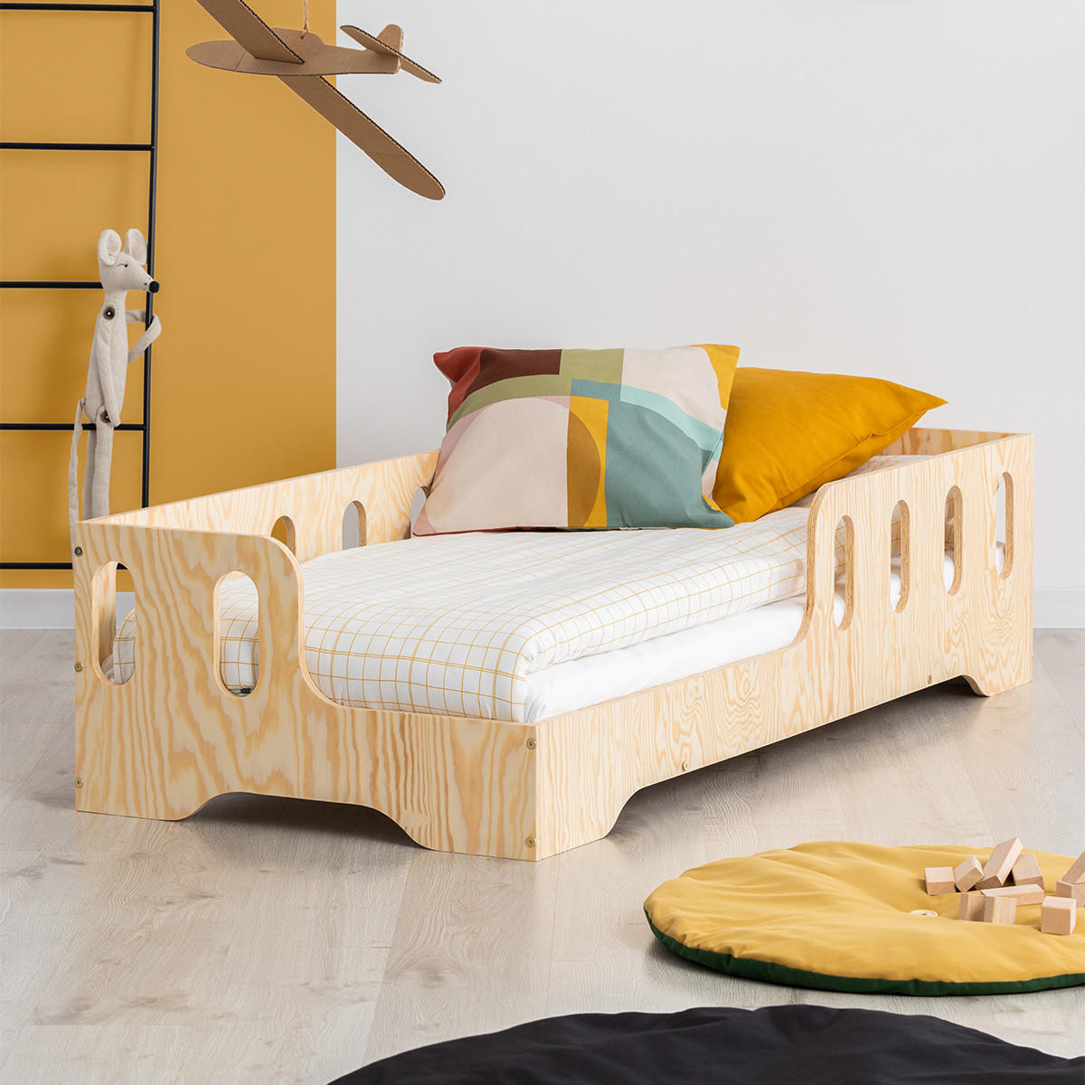 POSTEL 90/190 Estelle Přírodní dřevo - hnědá, dřevo (90/190cm) - Petits-meubles