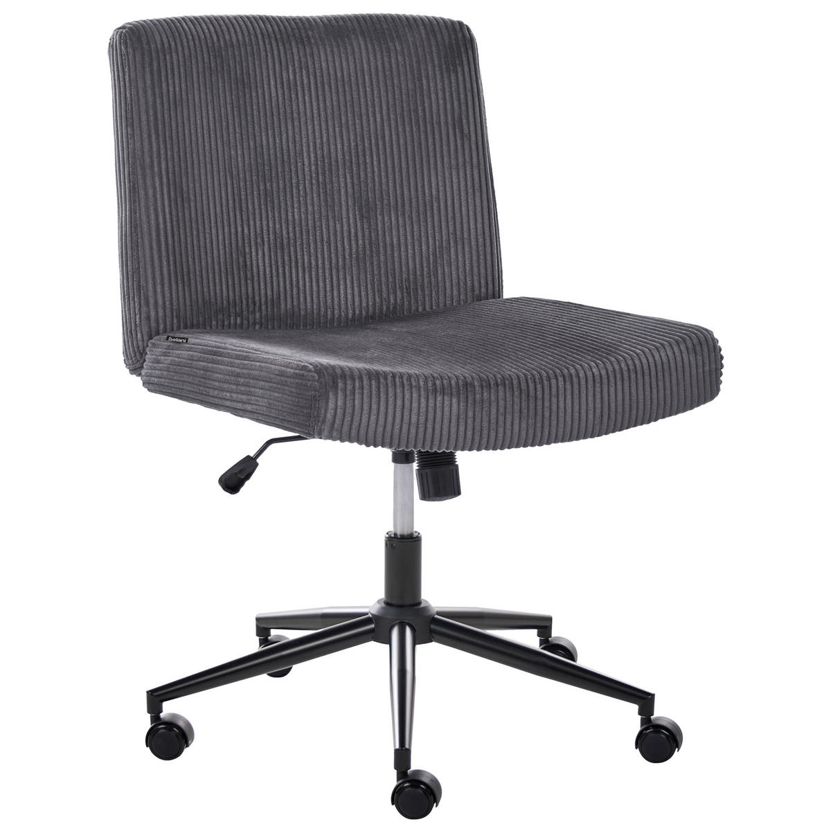 SCHREIBTISCHSTUHL Cord Grau Geddes - Grau, Textil (59/85/71cm) - Beliani