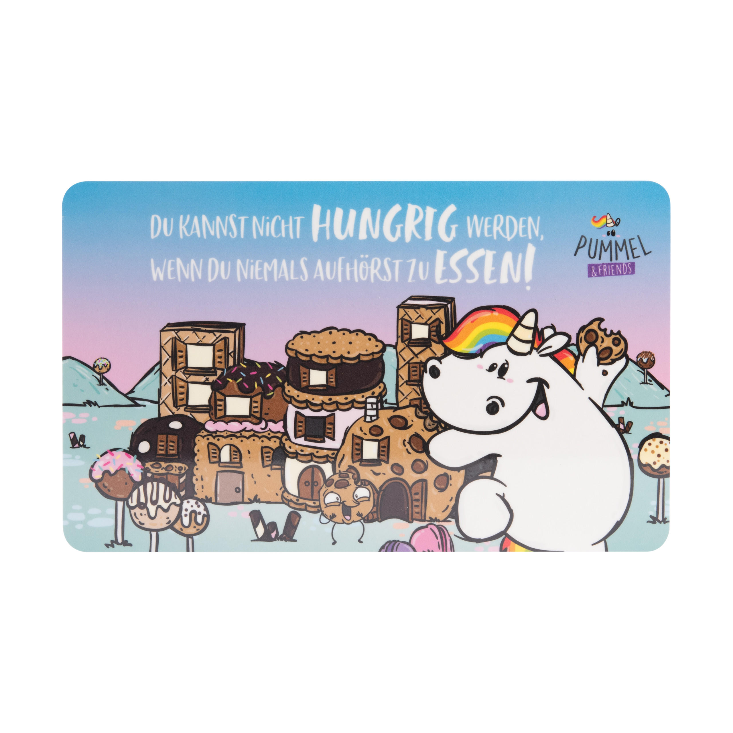 BRETTCHEN Pummel und Friends Du kannst nicht hungrig werden Mehrfarbig 14,5 x 23,5 cm - Multicolor, Kunststoff (14.5/23.5cm) - United Labels