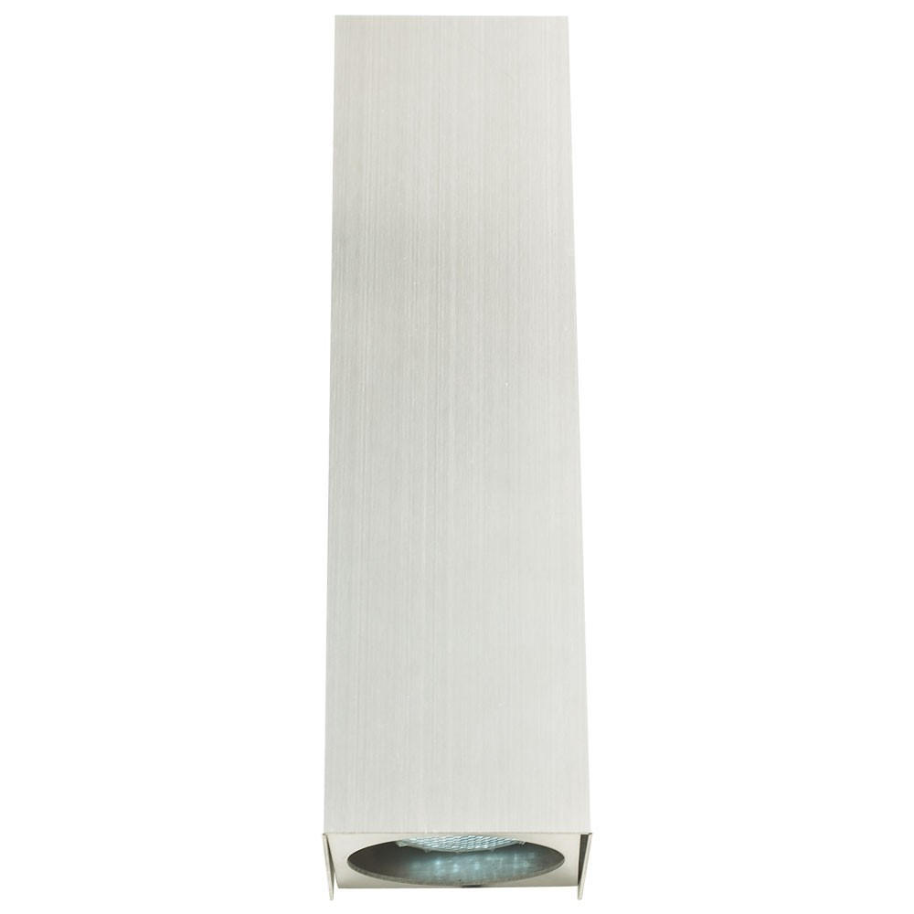 LED AUSSEN-WANDLEUCHTE Edelstahl Silber - Silberfarben, Glas (7.5/30/7.5cm)