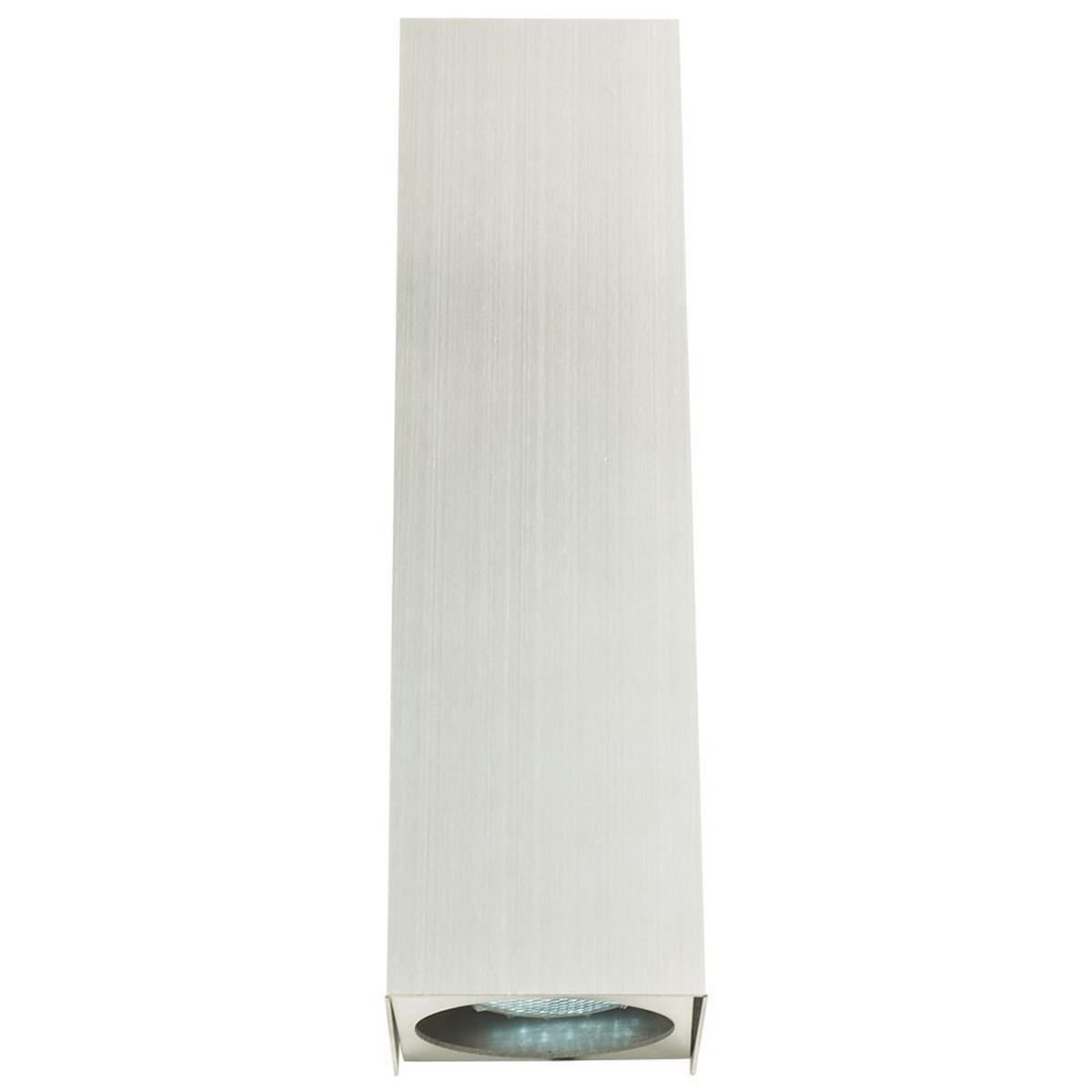 LED AUSSEN-WANDLEUCHTE Edelstahl Silber - Silberfarben, Glas (7.5/30/7.5cm)