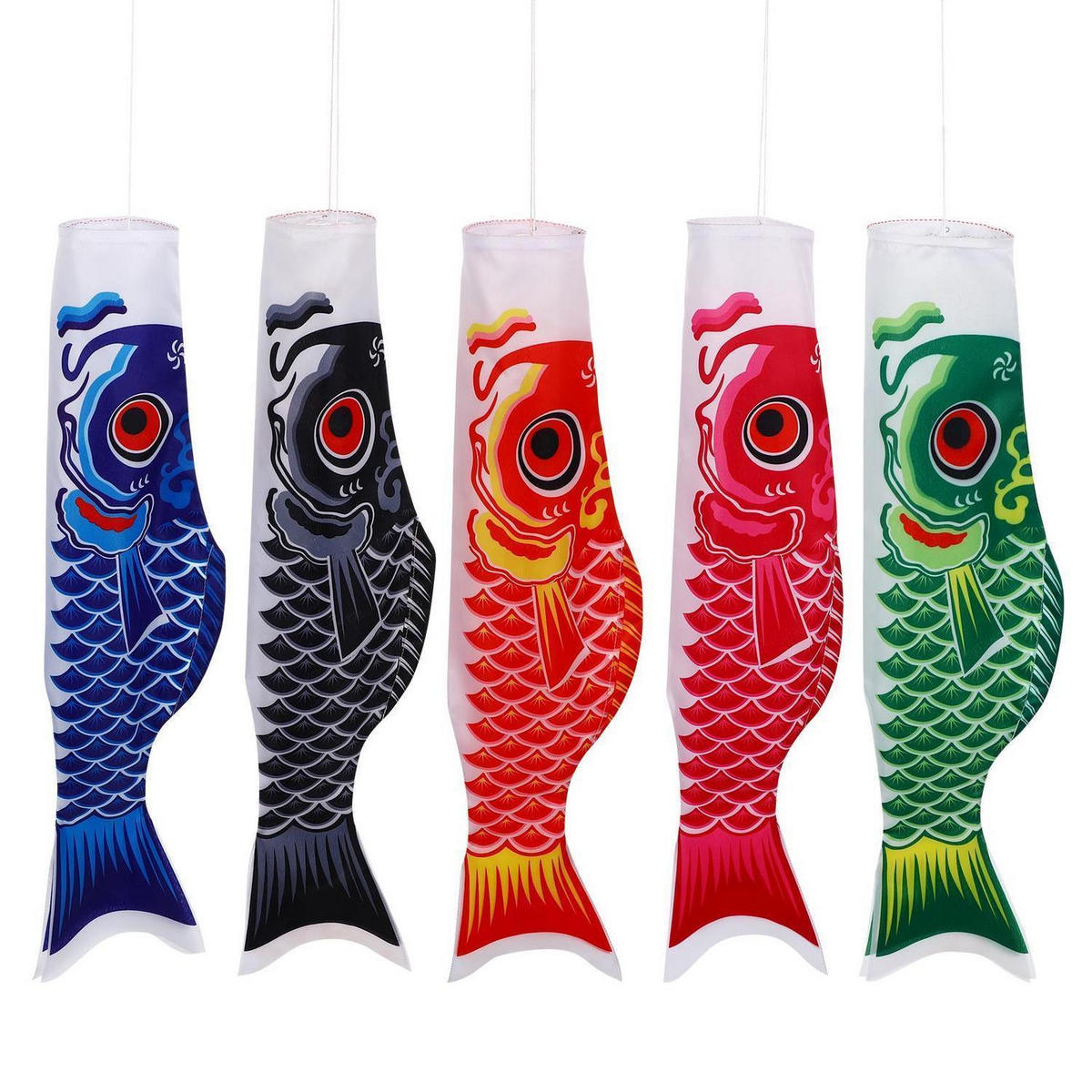 WINDSACK Fisch 5-teiliges Set 70 cm - Multicolor, Textil (70/17/1cm)