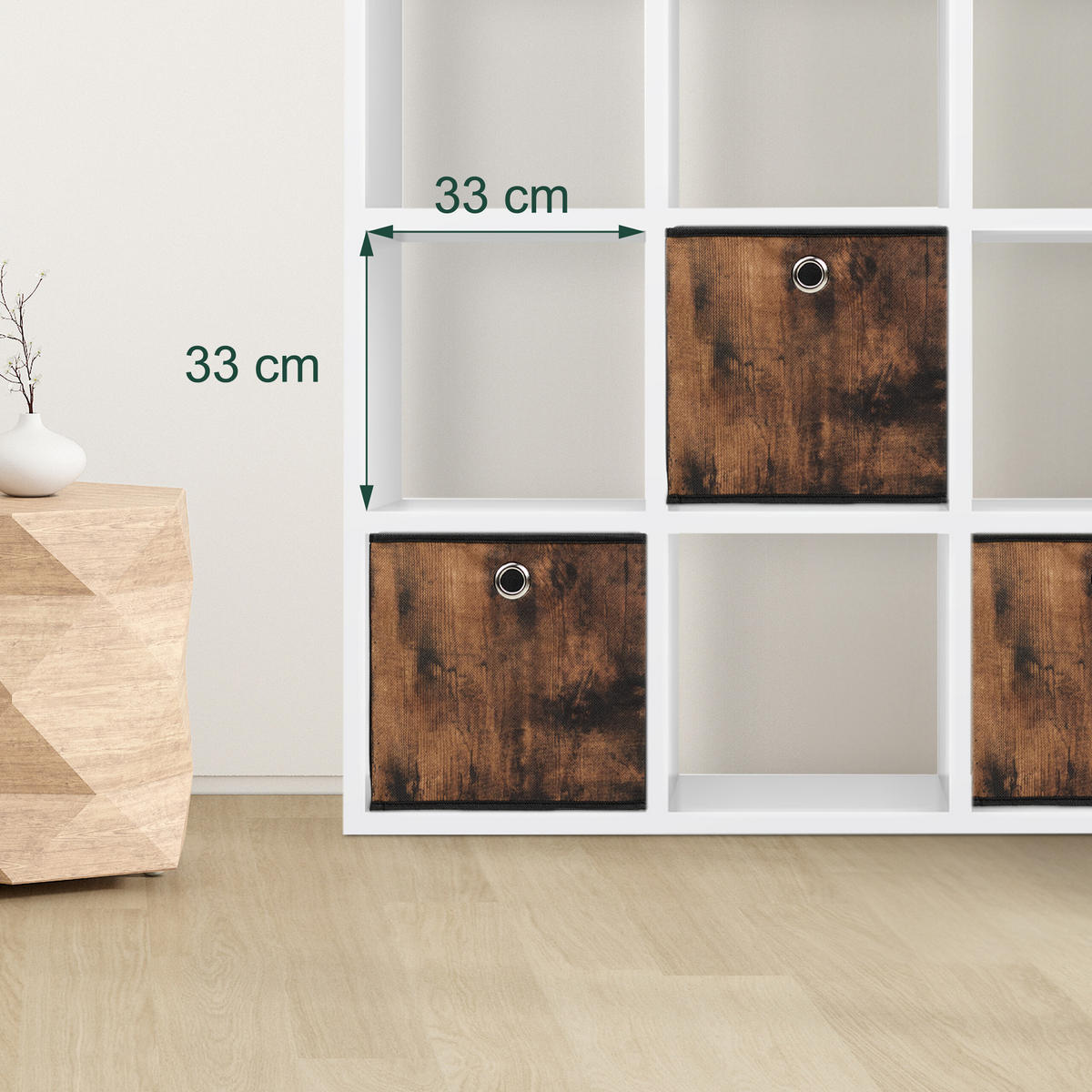 6XAUFBEWAHRUNGSBOX - Schwarz, Wellpappe/Kunststoff (33/33/33cm) - Relaxdays