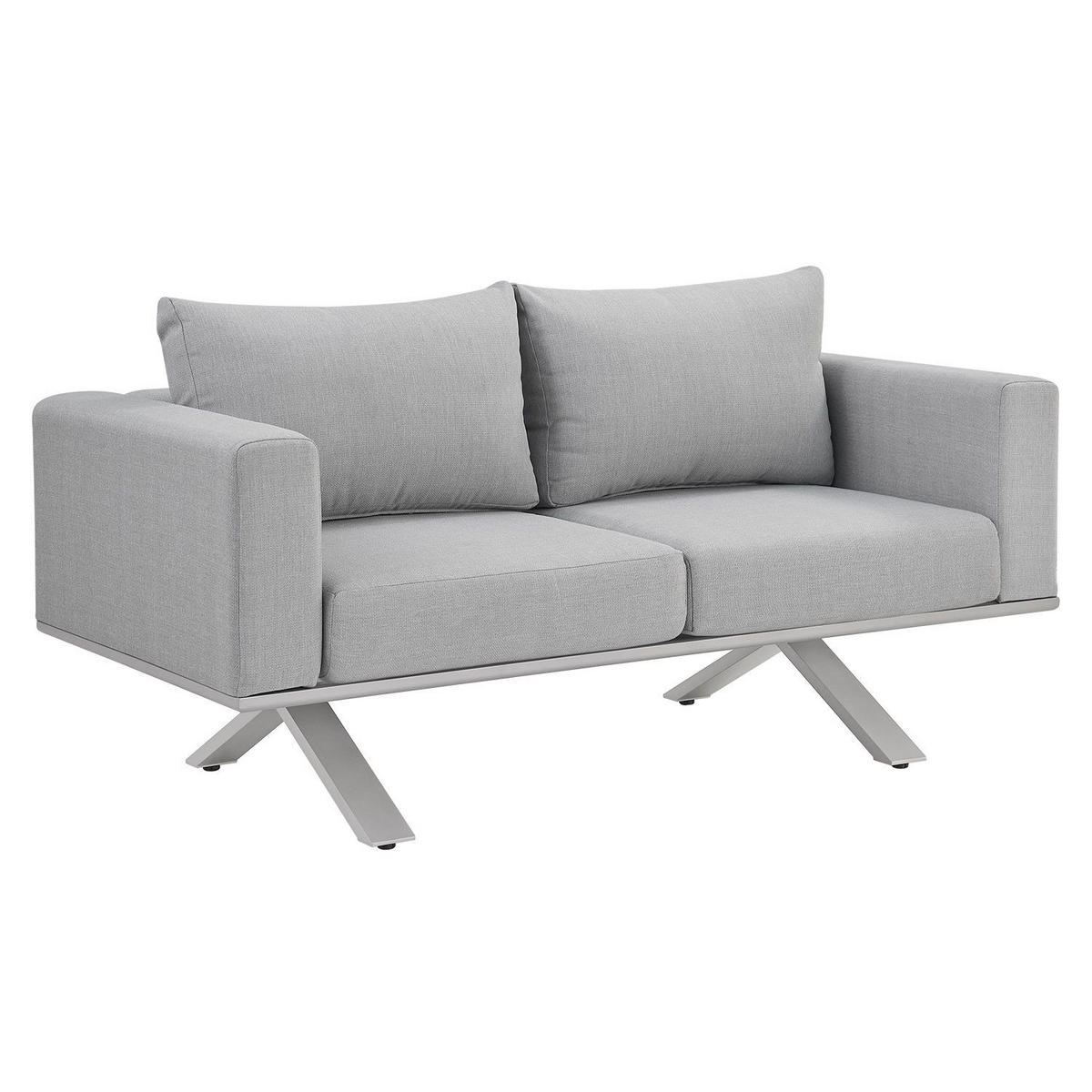 GARTEN-LOUNGE-SET Alexandria grau - Grau, Metall - Juskys