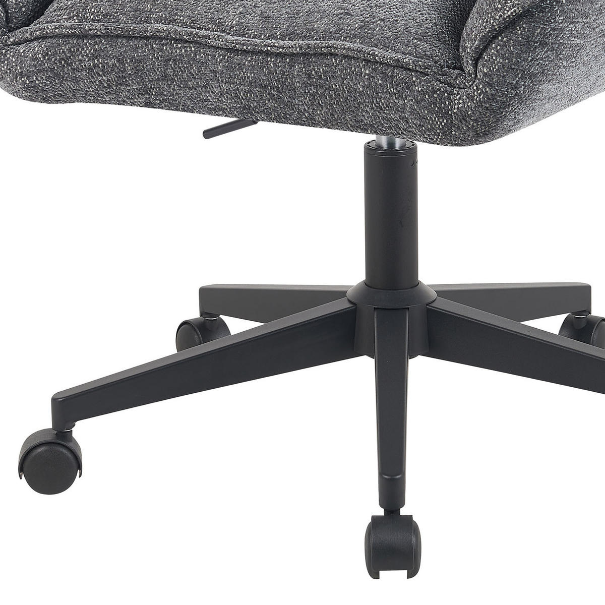 BÜROSTUHL Mika-Jette - Schwarz/Grau, Textil/Metall (60/85/68cm) - DUBI Möbel