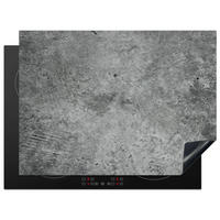 HERDABDECKPLATTE Beton - Schiefer - Grau -Betonstruktur Herdabdeckung Induktionsfeld 70x52 cm - Grau, Kunststoff (70/52/0.2cm) - MuchoWow