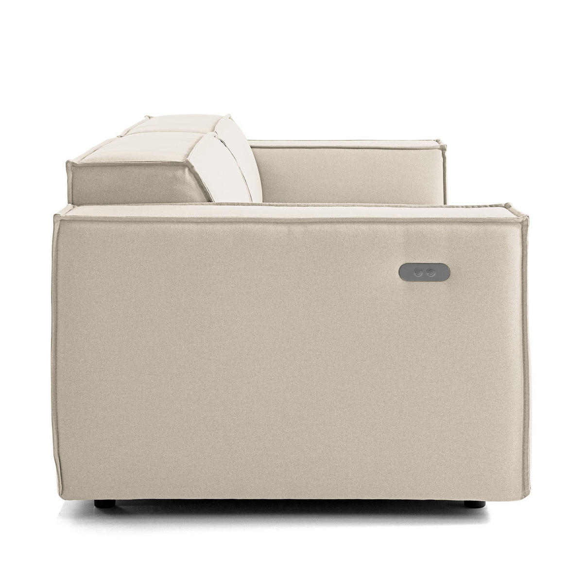 2,5-SITZER SOFA - Weiß, Textil (223/70/96cm) - home24