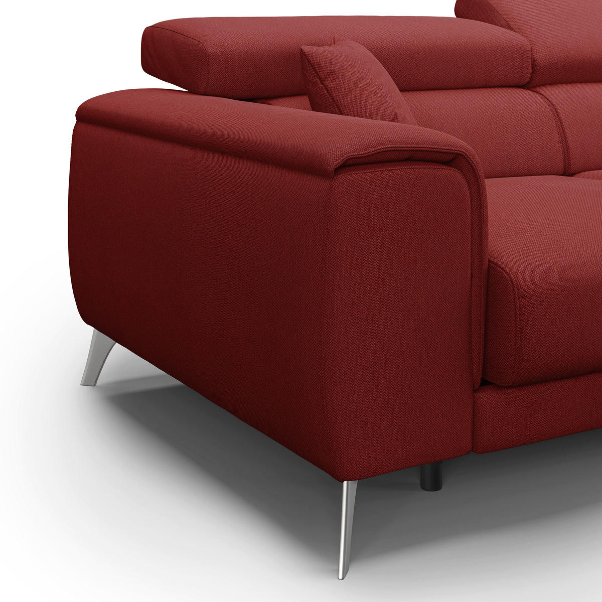 ECKSOFA RECHTS Fusion - Rot, Textil (260/102cm) - Divani.store