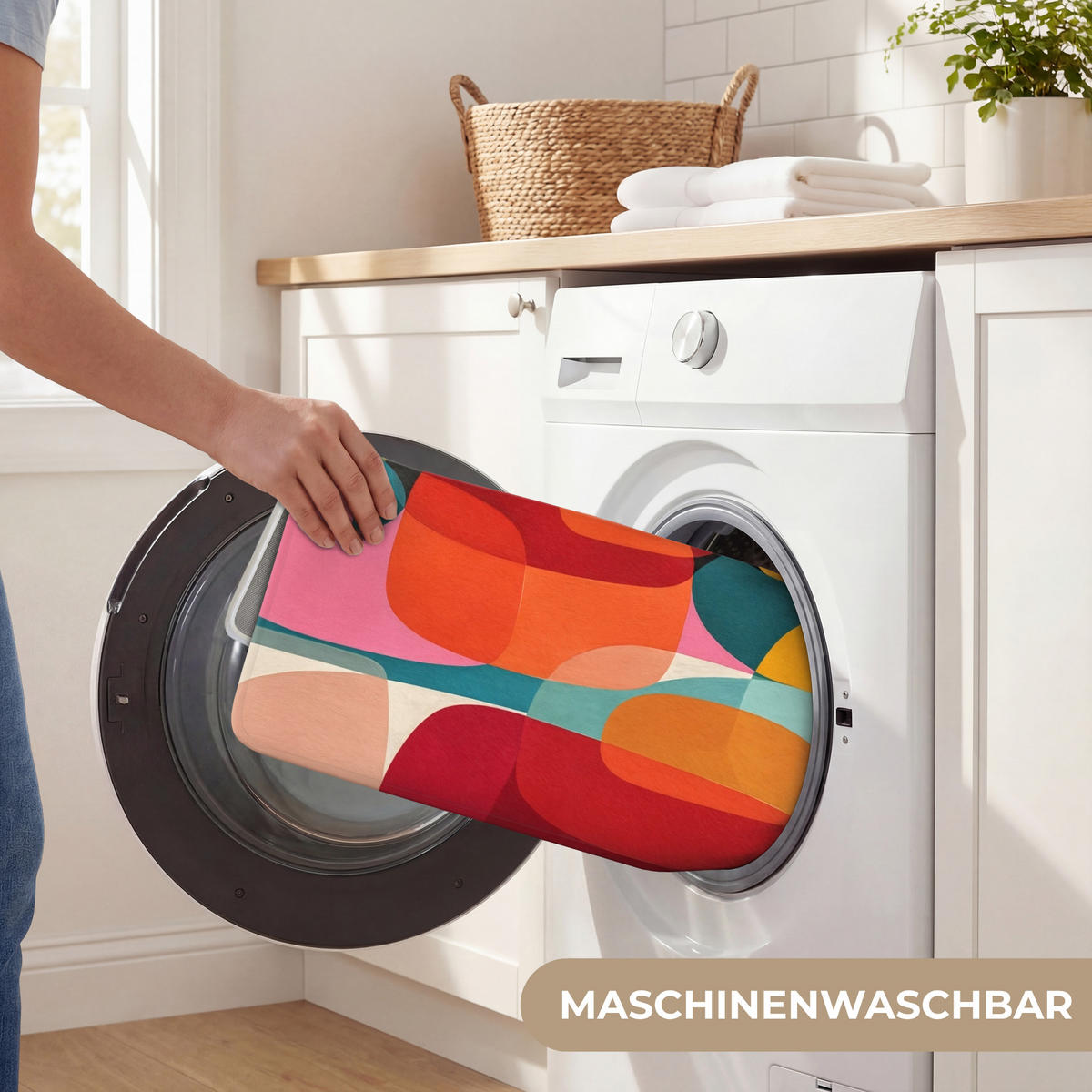 WC PŘEDLOŽKA Tvary - barevné - abstraktní - letadla 50x80 cm - různobarevná, textil/plast (50/1cm) - OnlyWow