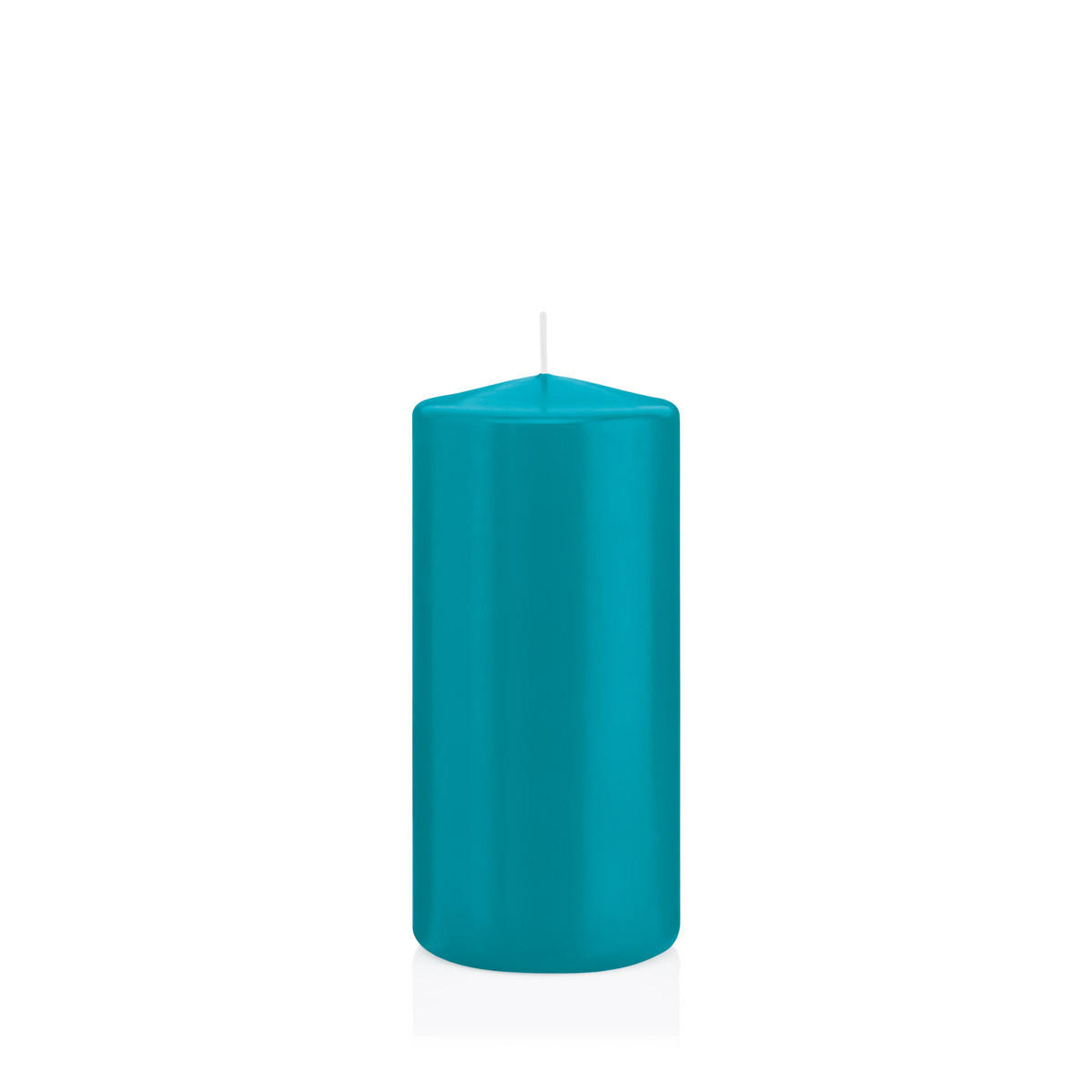 STUMPENKERZEN Azurblau Ø 68 x 150 mm, 12 Stück - Hellblau, Paraffin (7/15cm) - Wiedemann Kerzen