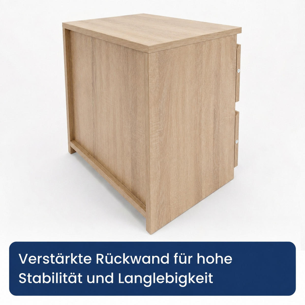 NACHTTISCH mit zwei Schubladen in Sonoma - Sonoma Eiche, Holzwerkstoff (40/40/30cm) - Home Collective