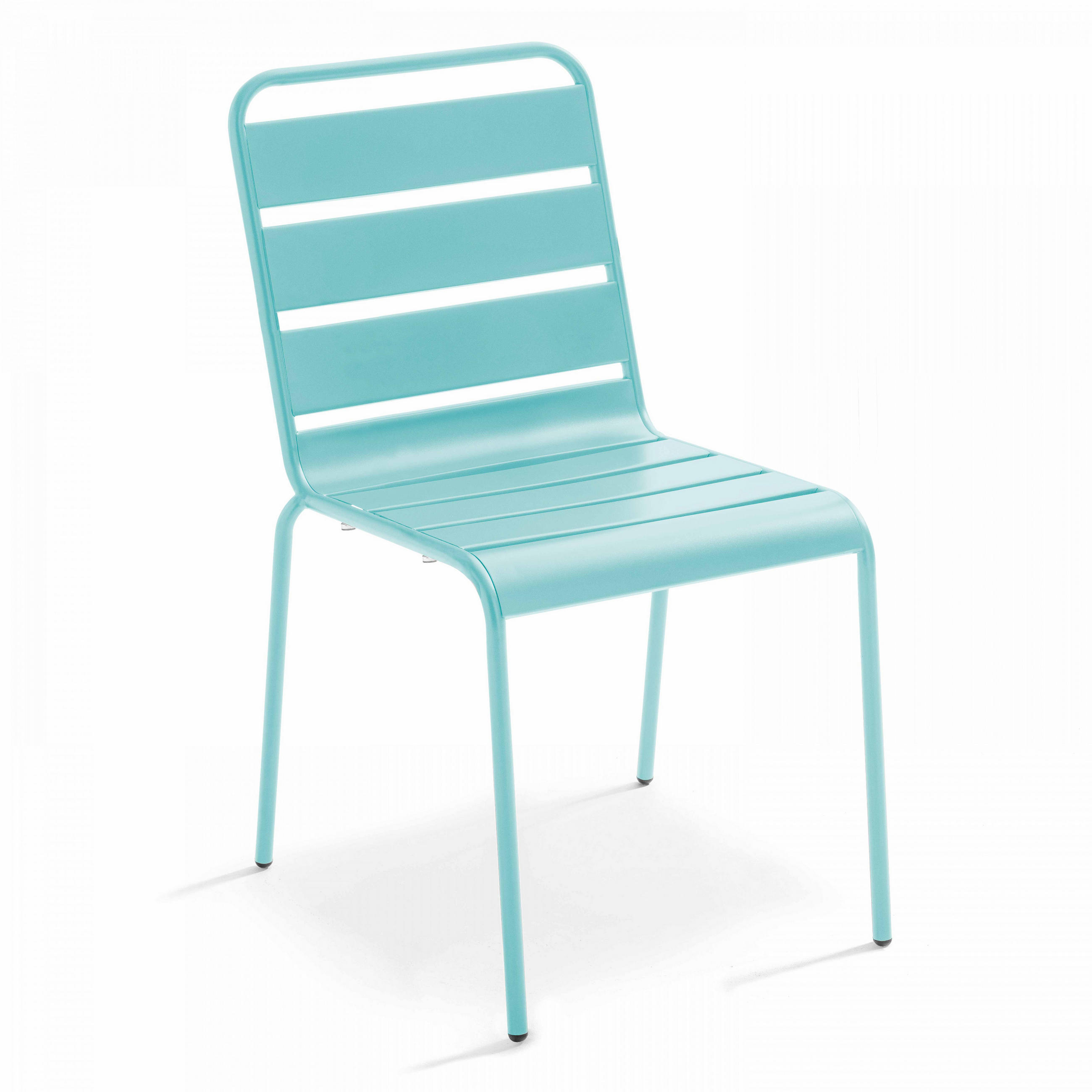 GARTENSTUHL, Türkisblau - Hellblau, Metall (42/83/53cm) - Oviala
