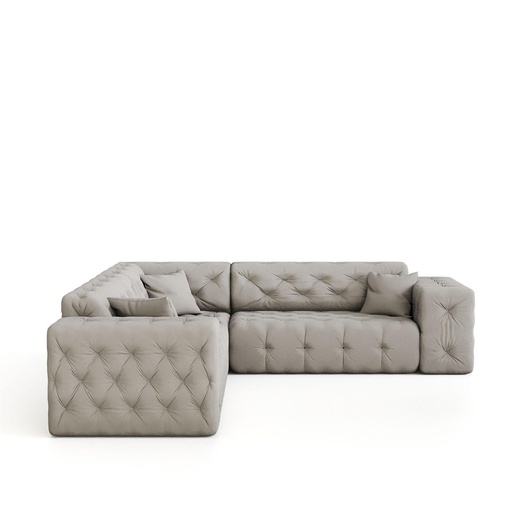 Thumbnail - Fun Möbel Ecksofa, Braun, Textil, U-Form, 246x246 cm, Wohnzimmer, Sofas & Couches, Wohnlandschaften, Ecksofas