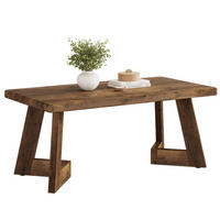 COUCHTISCH Landhaus 120 cm mit V-Beinen - Braun, Holz (60/120/51cm) - Kaket