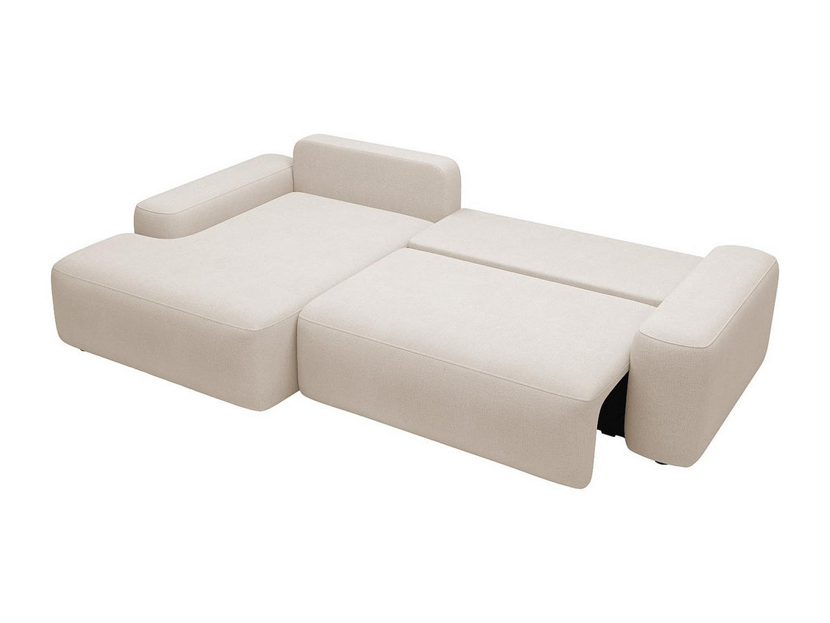 SCHLAFSOFA - 4 Personen - stoff - beige Daviso - Beige, Textil (264/87/162cm) - Vente-Unique