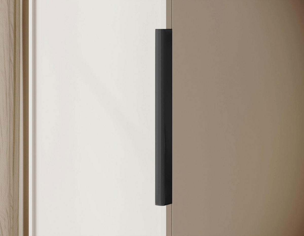KLEIDERSCHRANK Frame Greige 50 cm - Taupe/Goldfarben, Holzwerkstoff/Metall (50/200.5/57cm) - Selsey