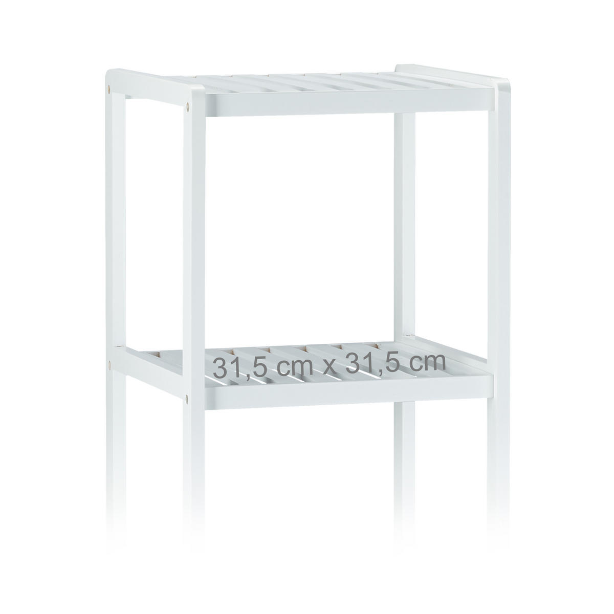 BADREGAL - Weiß, Holz (35/110/33cm) - Relaxdays