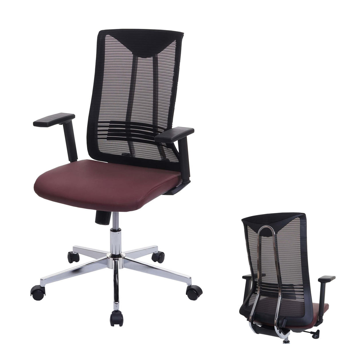 BÜROSTUHL Rot - Rot, Textil (65/110/66cm) - MCW