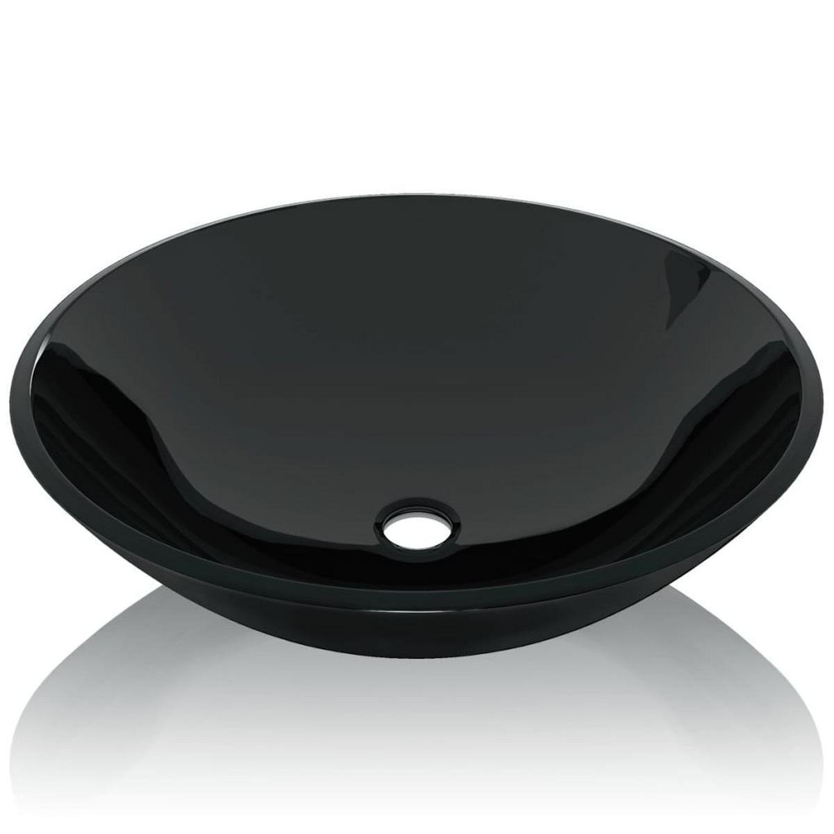 WASCHBECKEN Kulik 42/42/13 cm - Schwarz, Glas (42/13/42cm) - Nettlife
