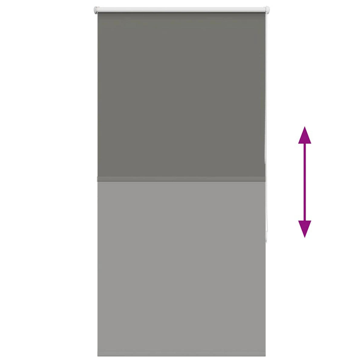 VERDUNKELUNGSROLLO 75/150 cm Stoffbreite 70,7 cm aus Polyester Grau - Grau, Textil (75/150cm) - vidaXL