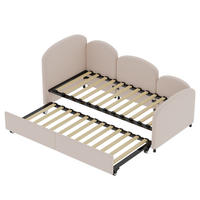 SCHLAFSOFA Kinder Daybed 90x200cm Velvet Rosa mit Unterbett-Stauraumschublade und Sicherheitsrand - Rosa, Textil (99/82.5/210cm) - Luhomfu