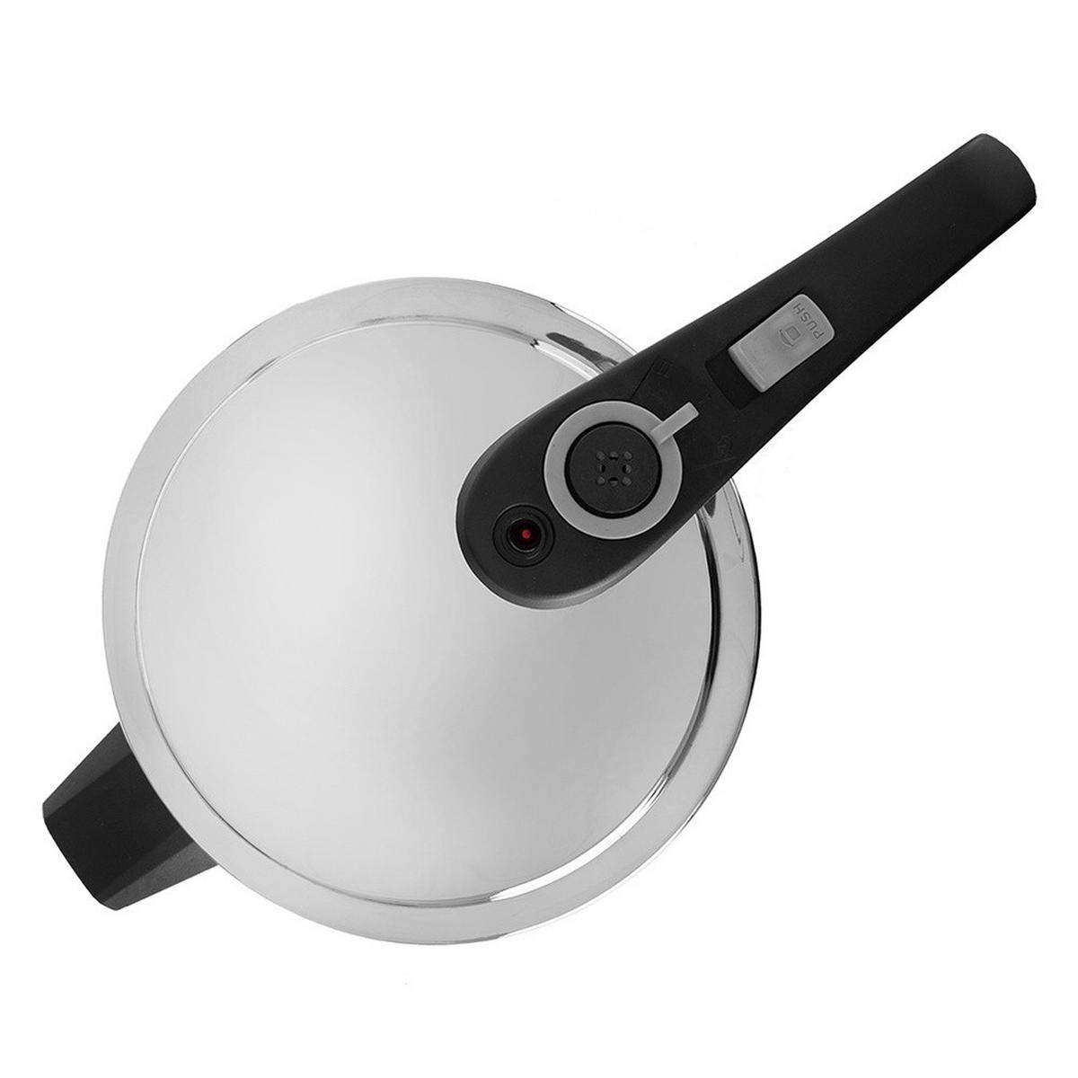 SCHNELLKOCHTOPF Wind mit Automatikverschluss silber - Silberfarben, Metall (4L) - Orion 