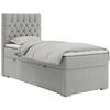 BOXBETT PERA 90/200 Hellgrau Struktur - H3 - Links Seite - Hellgrau, Holz/Textil (90/200cm) - MKS