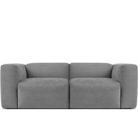 2-SITZER-MODULSOFA BUFFO mit extrem weicher und bequemer Sitzfläche, Gewebestoff, hell aschfahl - Hellgrau/Grau, Textil (210/73/96cm) - KONSIMO®