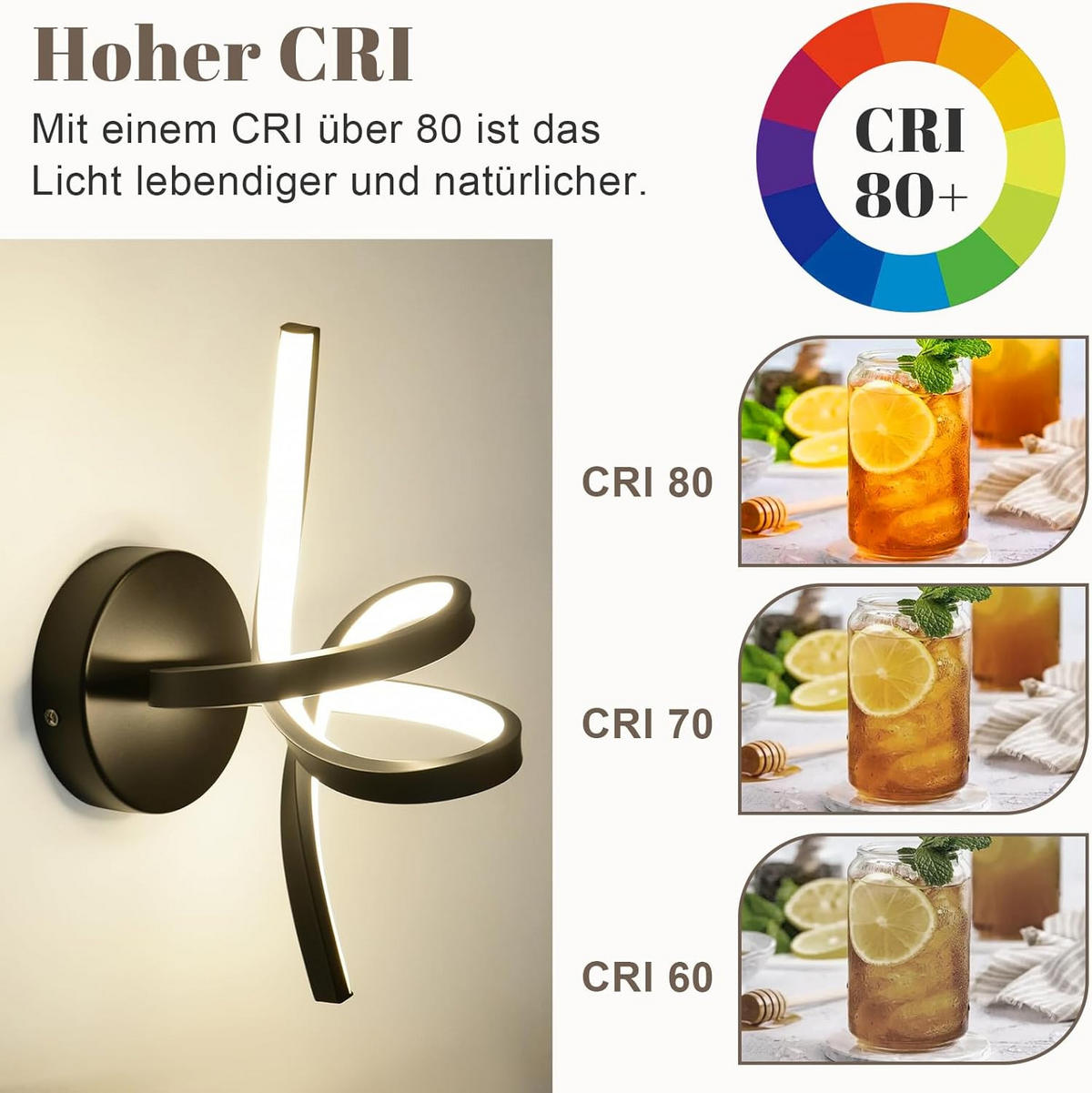 LED - WANDLEUCHTE Nebelthir 17.0/19.5/31.0 cm - Schwarz, Kunststoff (17/19.5/31cm) - ZMH