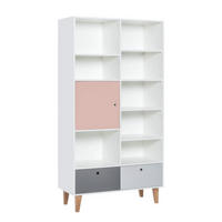 REGÁL NA KNIHY Palisander - pink, kompozitné drevo (45/201.5/105cm) - Petits-meubles